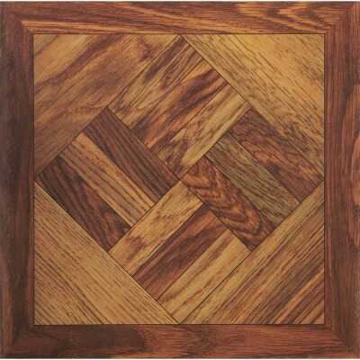 Home Impressions Wood Parquet 12 In. x 12 In. Vinyl Floor Tile (45 Sq. Ft./Box)
